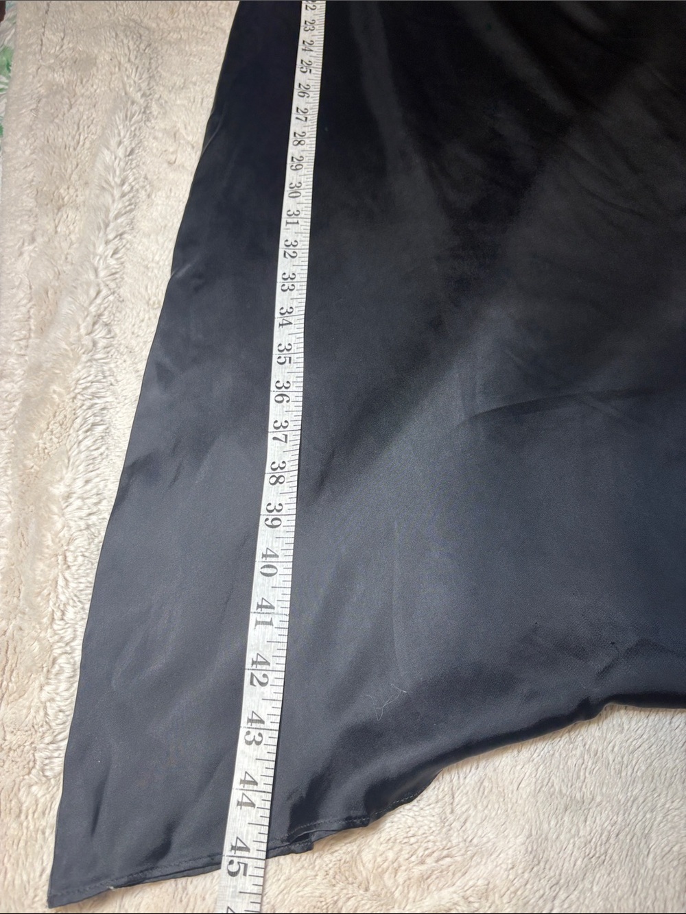 Wilfred Sonnet Slip Dress Black Satin Lace Trim Midi Dress Size 4 | Aritzia - Picture 10 of 12